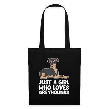Greyhound Girl Just a Girl Who Loves Greyhounds - Tote Bag - black - Front