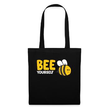Bee Yourself Funny Bee - Stoffbeutel - Schwarz - Vorne