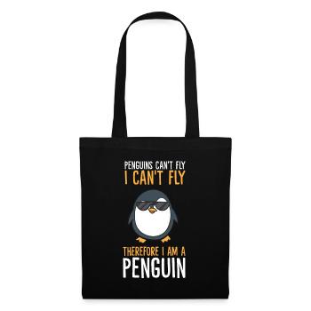 Penguins Can't Fly I Can't Fly Therefore I Am A - Tote Bag - black - Front