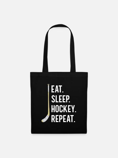 Hockey In Der Tasche Süßes Taschenhockey - Stoffbeutel - Schwarz