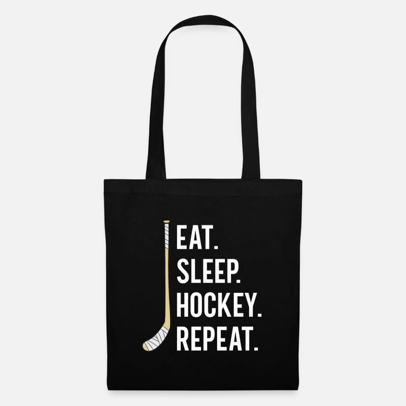 Hockey In Der Tasche Süßes Taschenhockey - Stoffbeutel - Schwarz