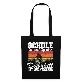 Downhill Mountainbike Kinder Geschenk MTB - Stoffbeutel - Schwarz - Vorne