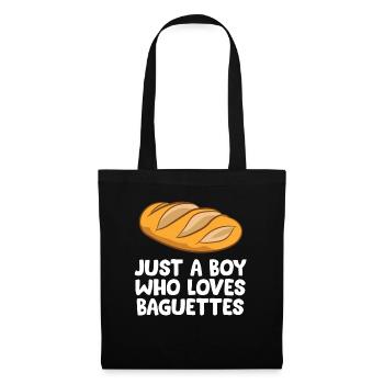 Baguette Boy Juste un garçon qui aime les baguettes - Sac en tissu - noir - Devant