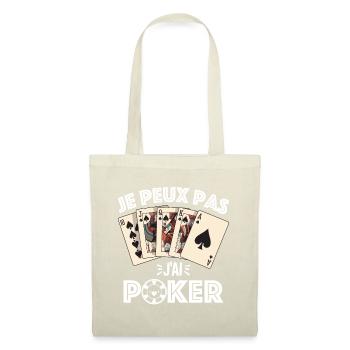 Je peux pas j'ai Poker - Sac en tissu - nature - Devant