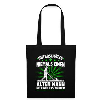 Gärtner Unterschätze Niemals Einen Alten Mann Mit - Stoffbeutel - Schwarz - Vorne