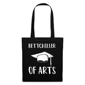 Bachelor Bettchiller Of Arts Universität Studium A - Stoffbeutel - Schwarz - Vorne