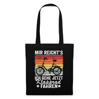 Klapprad Geschenk Faltrad Klappradfahrer Spruch - Stoffbeutel - Schwarz - Vorne