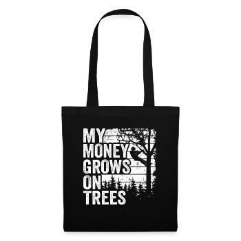 Baumpfleger Baumkletterer Geschenk Holzfäller - Stoffbeutel - Schwarz - Vorne
