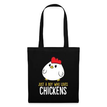 Chicken Boy Just a Boy Who Loves Chickens - Tote Bag - black - Front