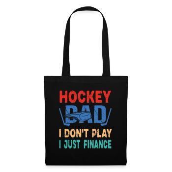 Hockey papa je ne joue pas je finance juste - Sac en tissu - noir - Devant