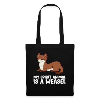 Drôles d’amants de belettes Mon animal spirituel est un - Sac en tissu - noir - Devant