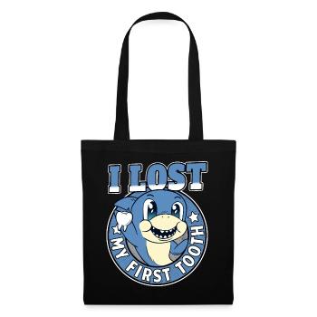 Erster Zahn Verloren Kind Geschenk Jungen Hai - Sac en tissu - noir - Devant