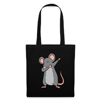 Ratte Dabbing Liebe Ratte Lustige Haustier Ratte - Stoffbeutel - Schwarz - Vorne