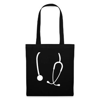 Stethoscope Nurse Doctor Funny Nurse - Tote Bag - black - Front