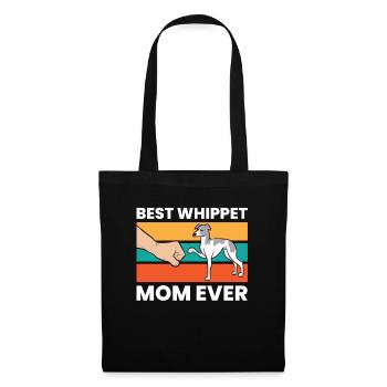 Mignon Whippet Meilleur Whippet-mère jamais - Sac en tissu - noir - Devant