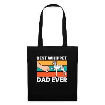Haustier Whippet Bester Whippet-Papa aller Zeiten - Stoffbeutel - Schwarz - Vorne