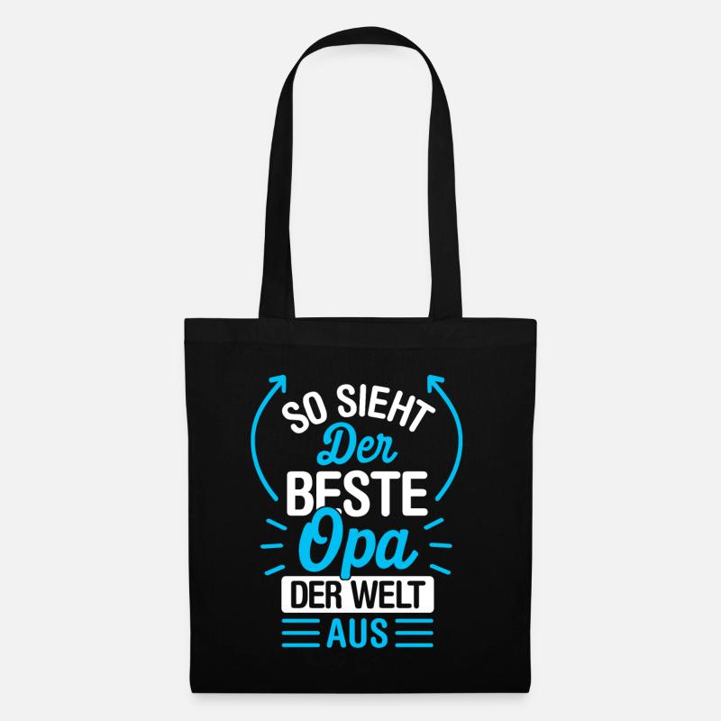 Großvater So Sieht Der Beste Opa Der Welt Aus - Stoffbeutel - Schwarz