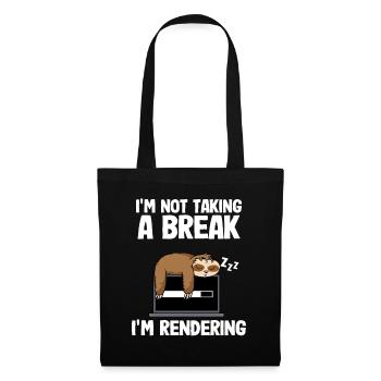 I'm Rendering Filmmaker Sloth Video Editor Editing - Tote Bag - black - Front