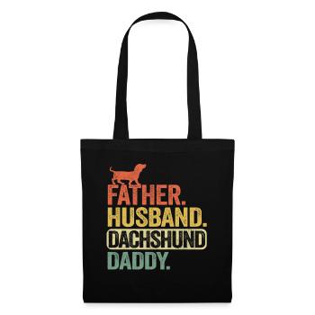 Père Mari Teckel Papa Teckel Teckel - Sac en tissu - noir - Devant
