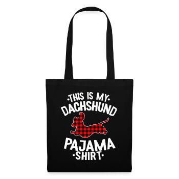 Chemise de pyjama Teckel Teckel Teckel Lover - Sac en tissu - noir - Devant