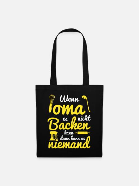 Wenn Oma Es Nicht Backen Kann Dann Kann Es Keiner - Stoffbeutel - Schwarz