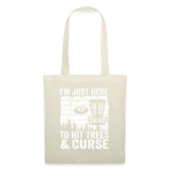 Vintage Disc Golfer cadeau sort disque golf - Sac en tissu - nature - Devant