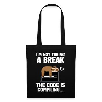 The Code Is Compiling Funny Sloth Programming Nerd - Tote Bag - black - Front
