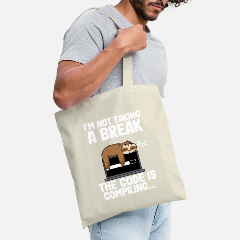 The Code Is Compiling Funny Sloth Programming Nerd Tote Bag