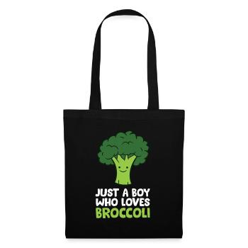 Cute Broccoli Just a Boy Who Loves Broccoli - Tote Bag - black - Front