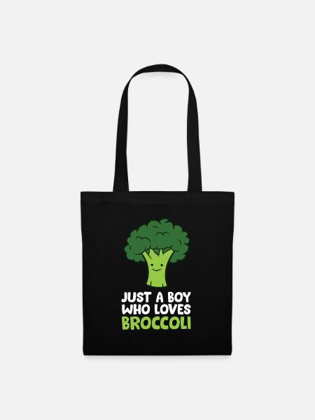 Brocoli doux Juste un garçon qui aime le brocoli - Sac en tissu - noir