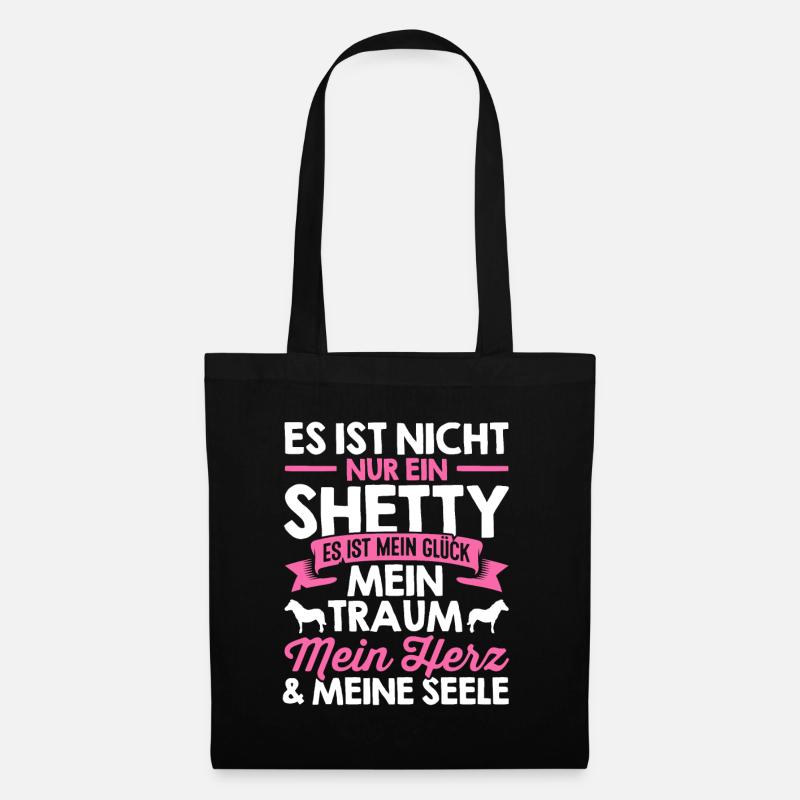Es Ist Nicht Nur Ein Shetty Es Ist Mein Glück Mein - Stoffbeutel - Schwarz