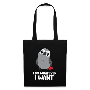 I Do Whatever I Want African Grey Parrot - Tote Bag - black - Front