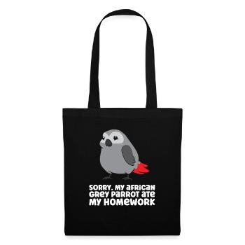 Sorry My African Grey Parrot Ate My Homework - Tote Bag - black - Front
