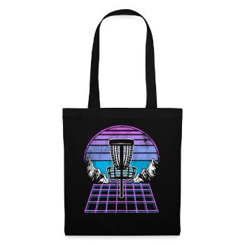 Disc Golf 80s Retrowave Vintage Frisbee Golf Hobby - Sac en tissu - noir - Devant