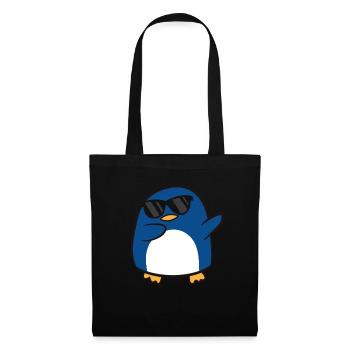 Drôle d’amoureux des pingouins barbotant un pingouin - Sac en tissu - noir - Devant
