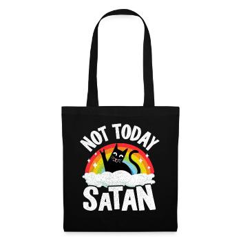 Heavy Metal Cat Rainbow Retro Death Metal - Sac en tissu - noir - Devant