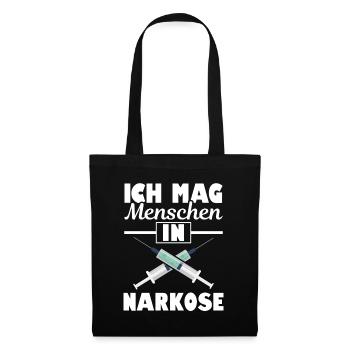 Ich Mag Menschen In Narkose Chefarzt Doktor Medizi - Stoffbeutel - Schwarz - Vorne