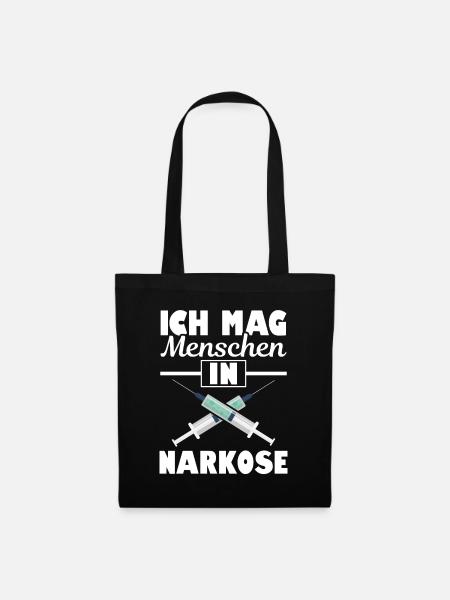 Ich Mag Menschen In Narkose Chefarzt Doktor Medizi - Stoffbeutel - Schwarz