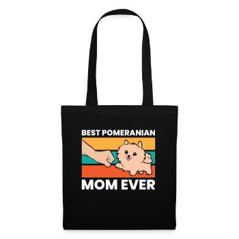 Pomeranian Hundehalter Beste Pomeranian Mama - Stoffbeutel - Schwarz - Vorne