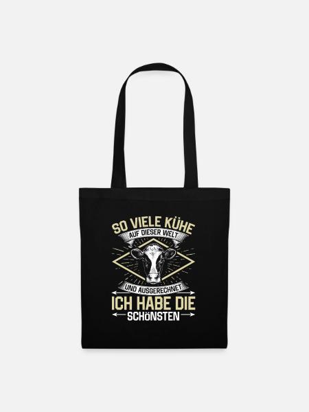 So Viele Kühe Und Ausgerechnet Ich Habe Die Schöns - Stoffbeutel - Schwarz