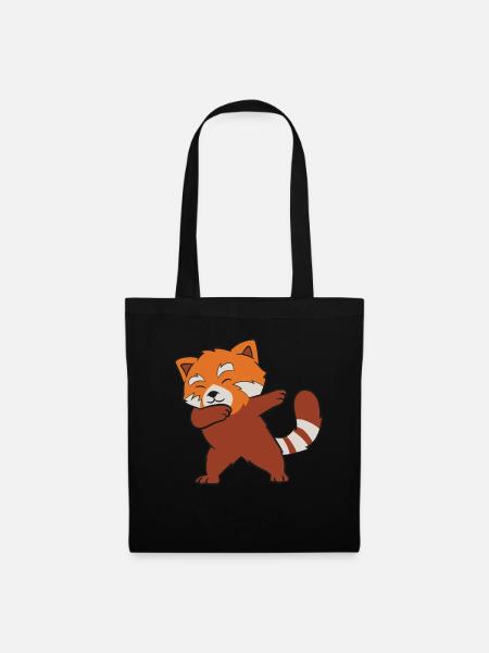 Funny Red Panda Lover Red Panda Dabbing - Tote Bag - black