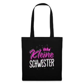 Kleine Schwester Sis Geschwisterliebe Familie Schw - Stoffbeutel - Schwarz - Vorne