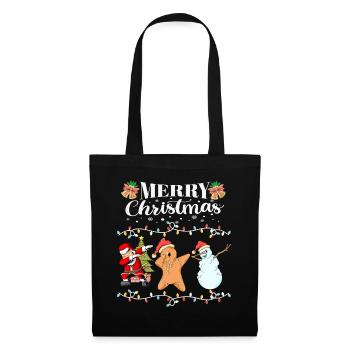 Joyeux Noël Dabbing Crew - Sac en tissu - noir - Devant