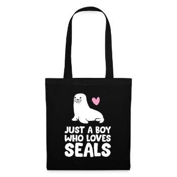 Juste un garçon qui aime les phoques - Sac en tissu - noir - Devant