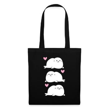 Cute Seals Baby Seals Love Seals - Tote Bag - black - Front