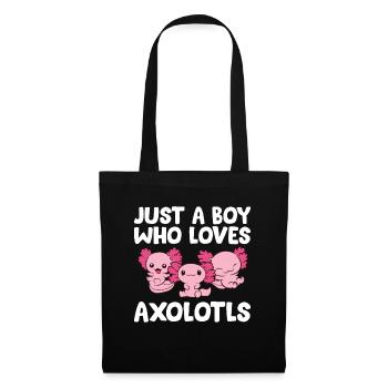 Axolotl Boy Just a Boy Who Loves Axolotls - Tote Bag - black - Front