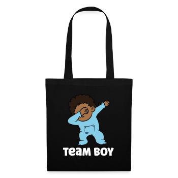 Gender Reveal Baby Shower Team Boy - Sac en tissu - noir - Devant