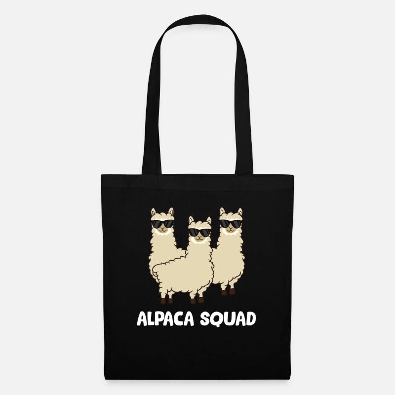 Alpaka Squad Liebe Alpakas - Stoffbeutel - Schwarz