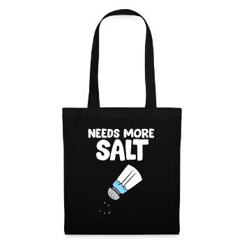 Drôle d’amoureux du sel Il a besoin de plus de sel - Sac en tissu - noir - Devant