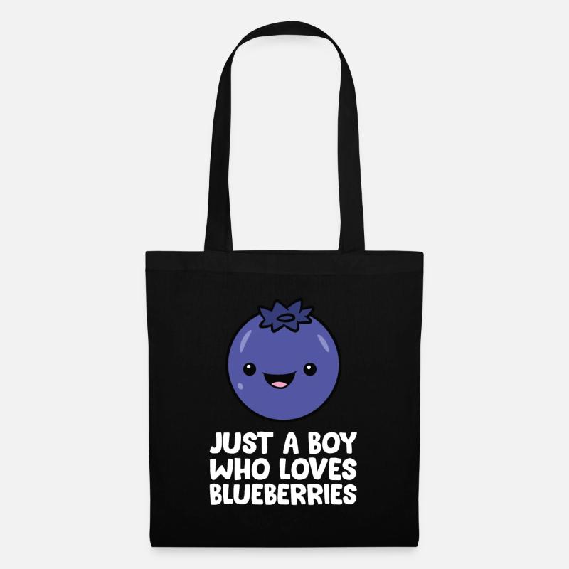 Nur ein Junge, der Blaubeeren liebt - Stoffbeutel - Schwarz
